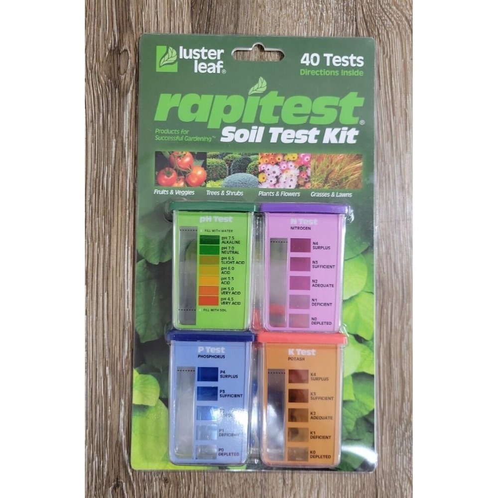 Luster Leaf 1601 Rapitest Test Kit for Soil pH, Nitrogen, Phosphorous and Potash